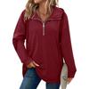 Women's Fashionable Solid Color Hooded Long Sleeved Pocket Pullover Sweatshirt Top