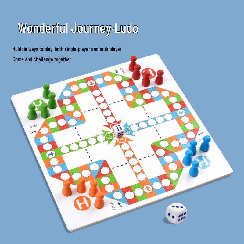 Magnetic Wooden Minesweeper & Ludo Puzzle Toy for Early Childhood Development