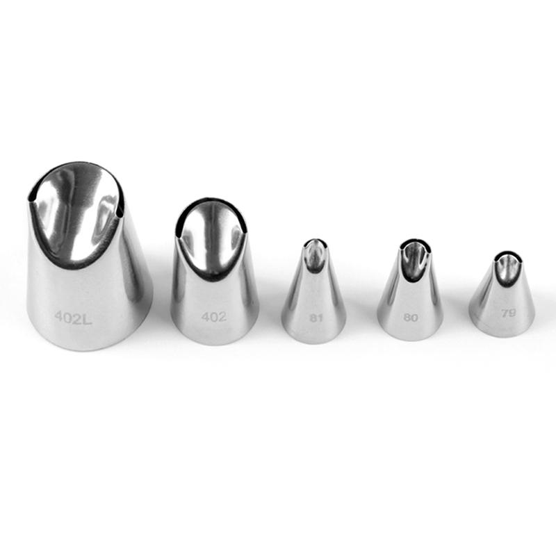 5Pcs Petal Stainless Steel Icing Piping Nozzle Cream Tips Cake Cream Pastry Tool