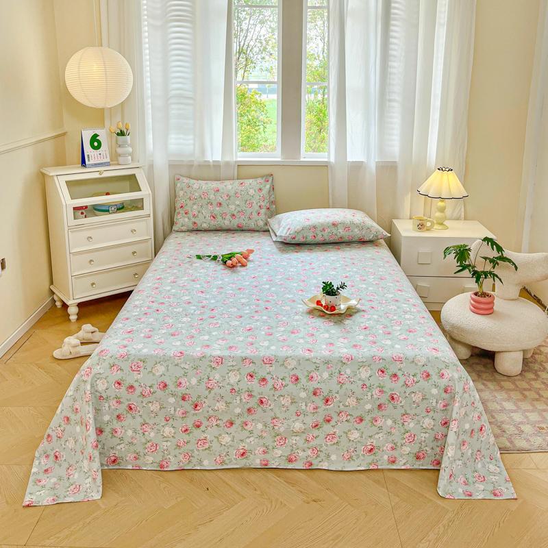 Cotton Bed Flat Sheet for Double Bed Plain Solid Color Top Sheets Single/Queen/King Flat Bedsheets Home Bed Linen Sheets