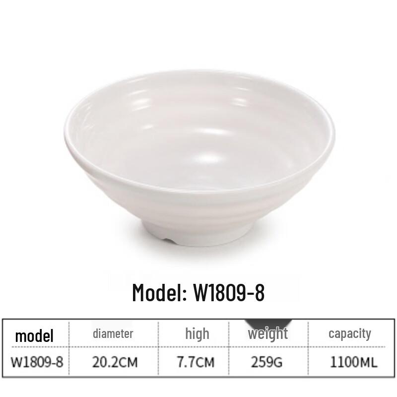 A5 Melamine Imitation Porcelain Commercial Ramen Bowl