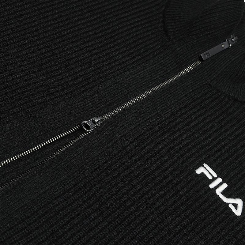 Fila Original Casual Sports Fashion Versatile Soft Comfortable Warm Loose Knit Sweater Unisex Sweater F51U549405FBK