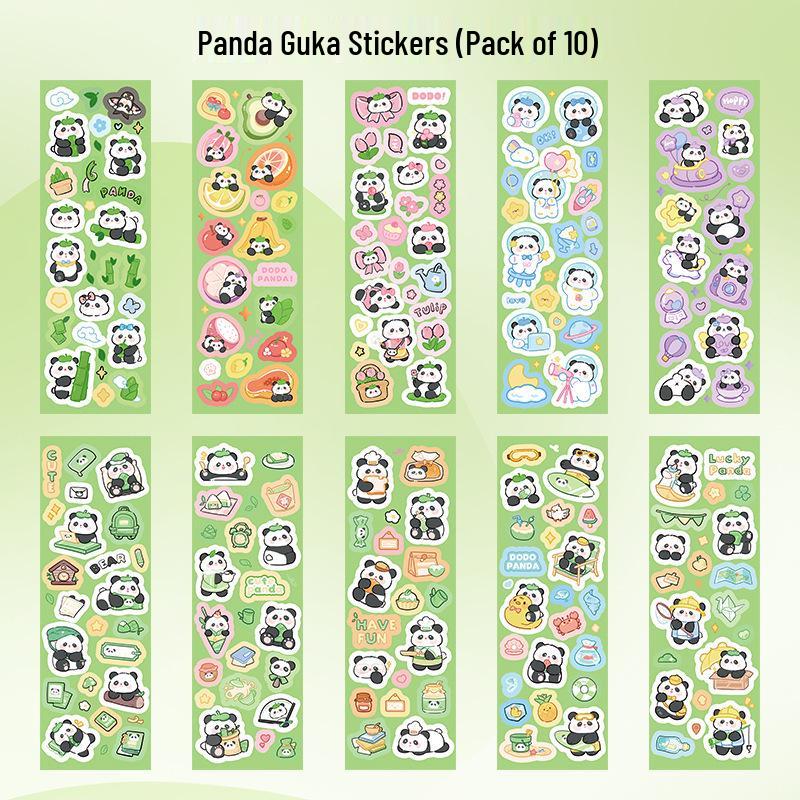 Panda Cartoon DIY Stickers for Journals & Crafts
