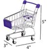Dicunoy 6 PCS Mini Shopping Cart, Mini Supermarket Shopping Grocery Handcart, Small Decorative Ornaments Metal Shopping Utility Cart Mode On Wheels