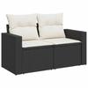 Vidaxl 6-Cz. Set di Mobili da Giardino con Cuscini, Polyrattan Nero