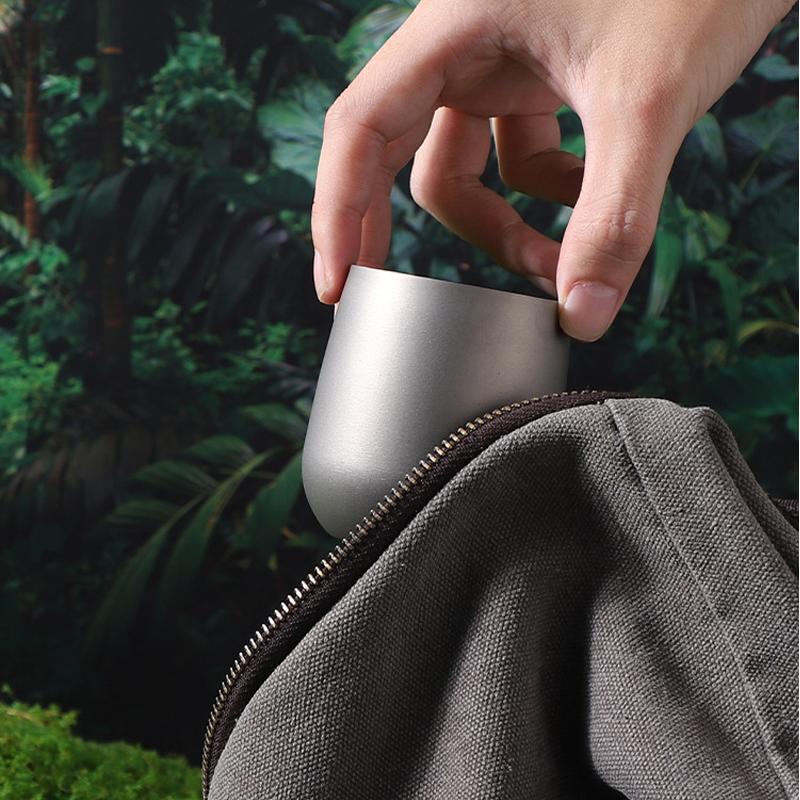 D2 Titanbecher Isoliert Doppelwandiger Trinkbecher Outdoor Kochen Camping Titan Wasserbecher Für Camping Wandern Coole Campingausrüstung