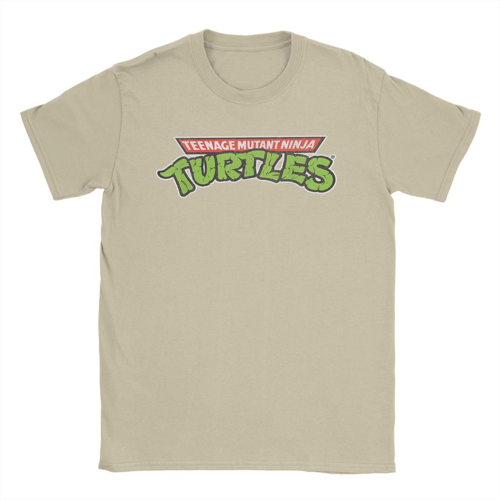 Vintage Ninja Turtles Retro Logo TShirts Men Round Neck Pure Cotton T Shirts Short Sleeve Tee Shirt Birthday Present Clothing