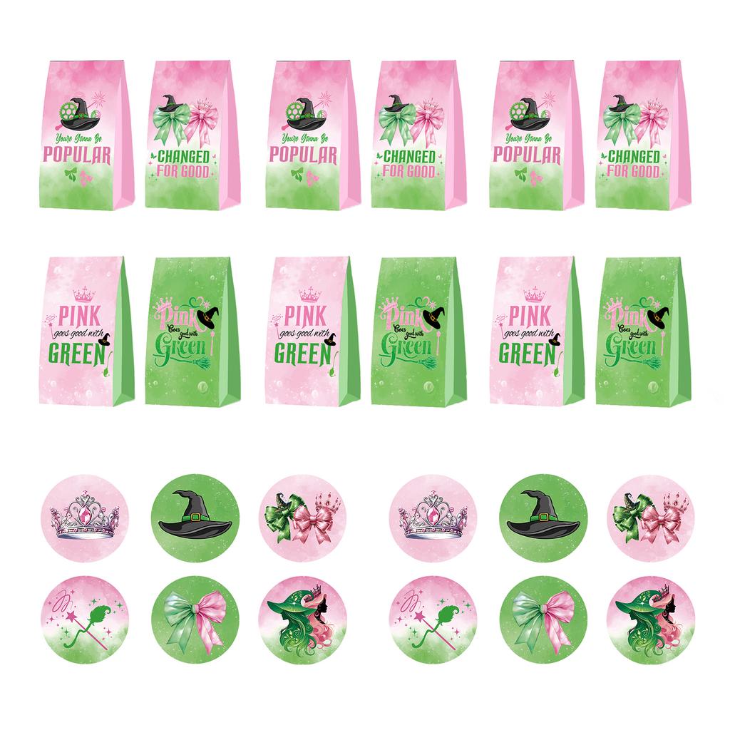 Themed Candy Bag, Gift Bag, Kraft Paper Bag, Cross Border Sticker, Cross Border Birthday Party