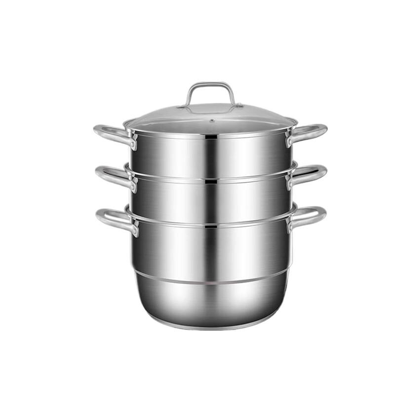 Sule 304 Stainless Steel 28CM 3-Tier Steamer Pot