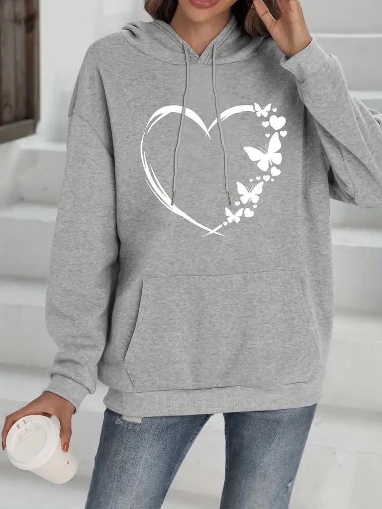 Women's Casual Love Hoodie - Loose Fit (2025)