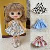 Fashion Dolls Outfits Dresses Lotus Leaf Sleeve Doll Clothes Skirt  1/11 OB11 Dolls/1/12 BJD
