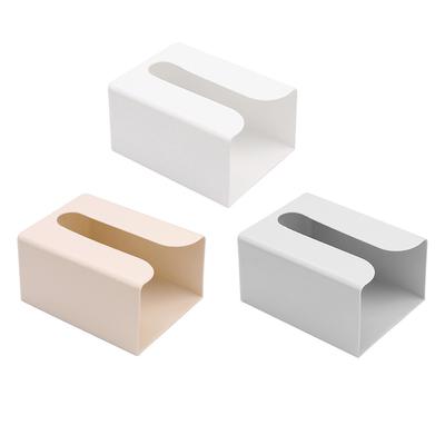Tissue Stand Wall-mounted Tissue Shelf Self-adhesive Hanging Paper Towel Case Space-saving Punch Free Waterproof for Living Room