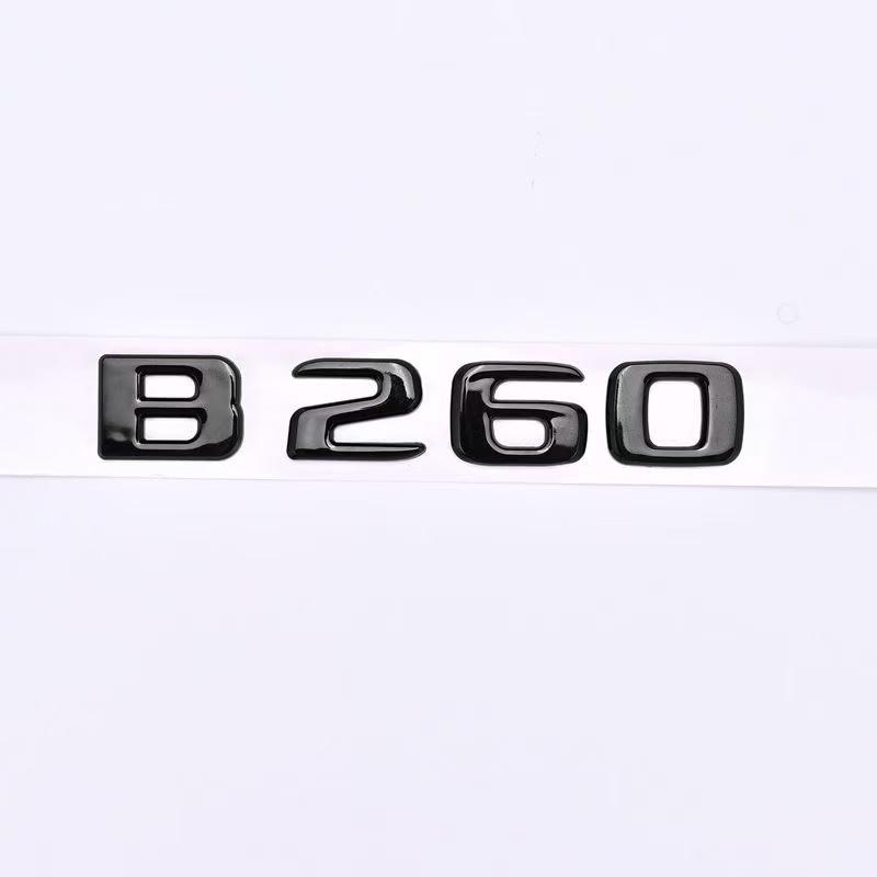 Gloss Black Rear Trunk Emblem Badge For Mercedes-Benz B180 B200 B220 B260 3D Logo Sticker Replacement Car Styling Accessories OB1
