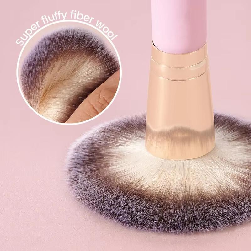 2PCS Foundation Makeup Brush Double-ended Flat/Angle Top Contour Brush for Beauty Blending Liquid Powder Concealer Cream