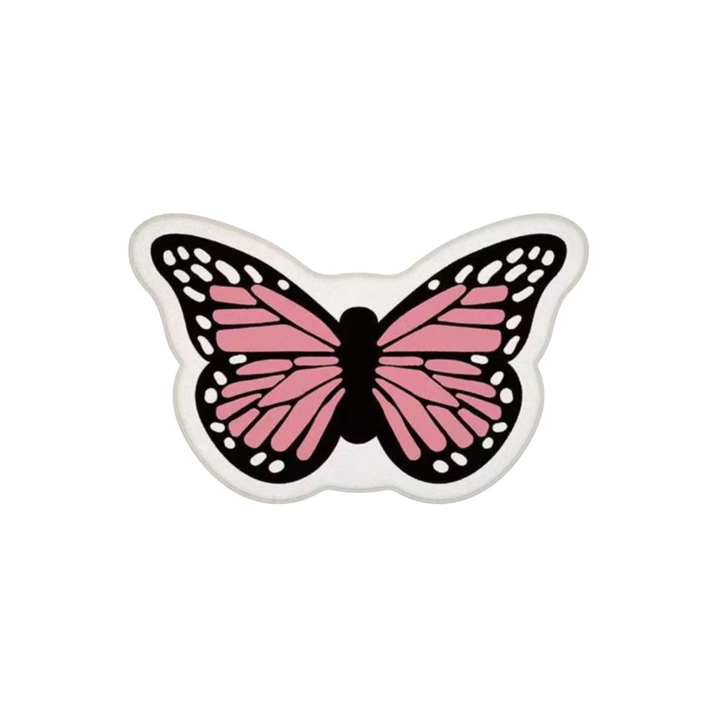 70*100cm Butterfly-shaped Faux Cashmere Rug, Skin-friendly And Comfortable Bedside Blanket