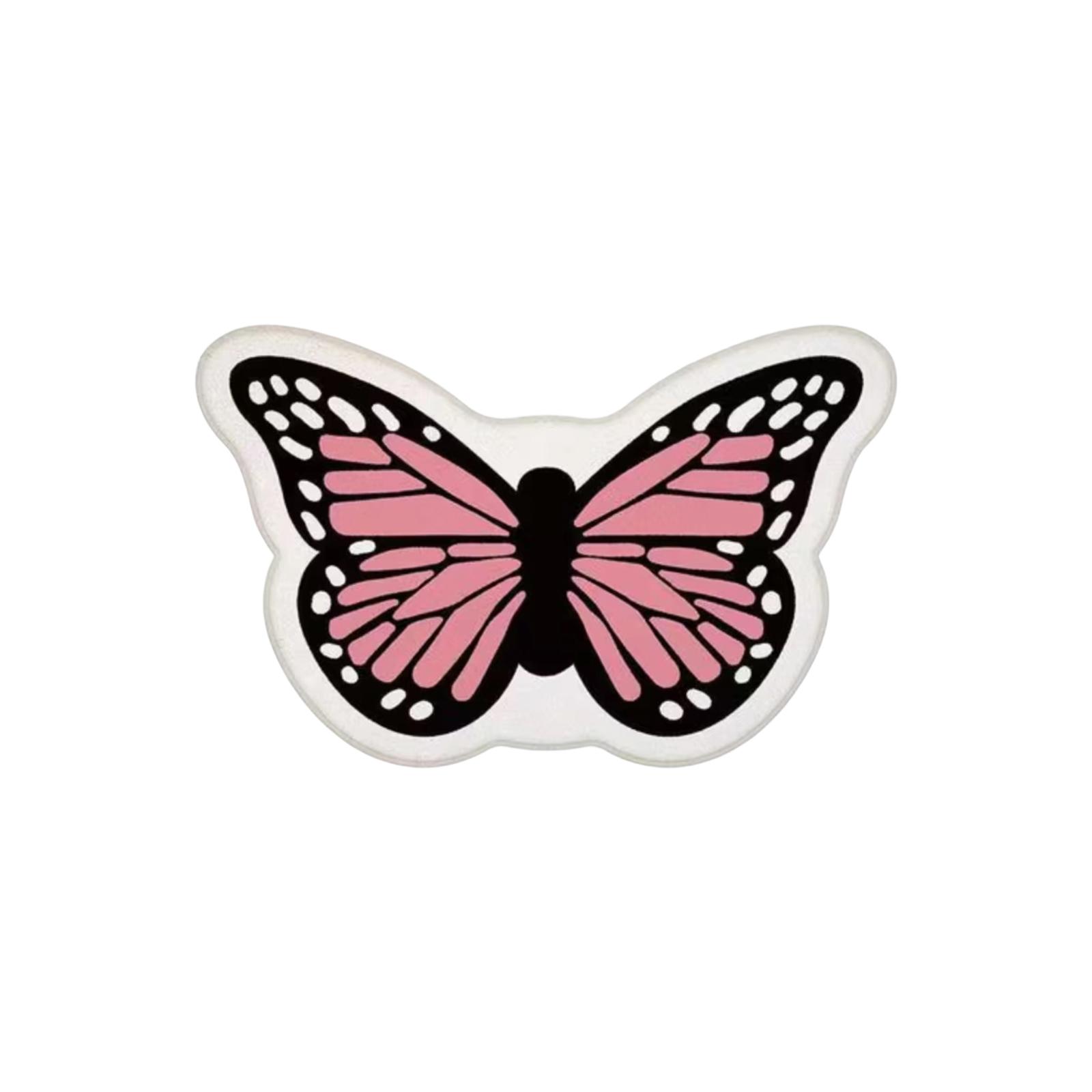 

70*100cm Butterfly-shaped Faux Cashmere Rug, Skin-friendly And Comfortable Bedside Blanket рожевий