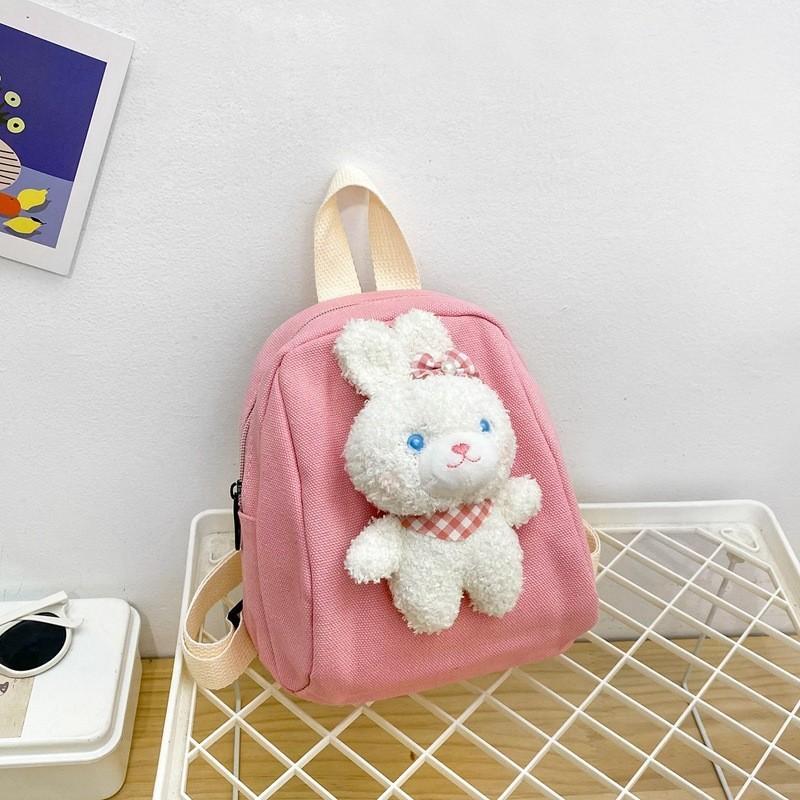 Adorable Korean Style Cartoon Bunny Children's Backpack Cute Lightweight Canvas Bag
