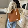 Large Capacity Lightweight Canvas Bag  Waterproof Solid Color Tote Bags Canvas Handbag Shoulder Bag for Work School Travel