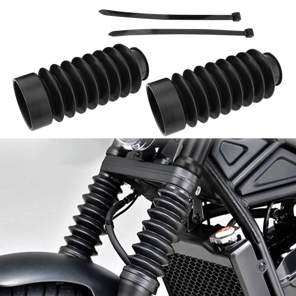 Motorcycle Front Fork Rubber GaitersRubber Front Fork Protectors Shock Absorb Dust Covers Suitable for CMX300 CMX500