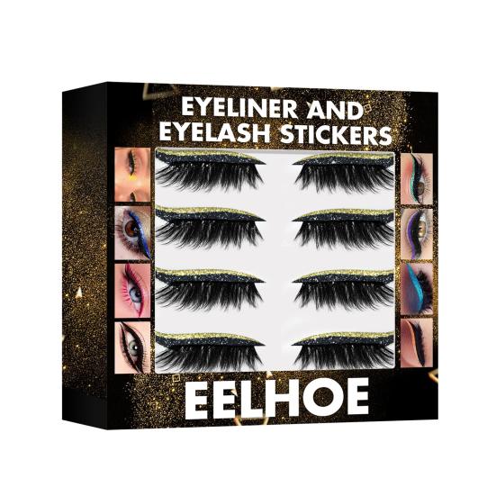1 Box Trendy Stylish Mini Glitter Eyeliner Stickers Eye Eyelash Sticker for Performance
