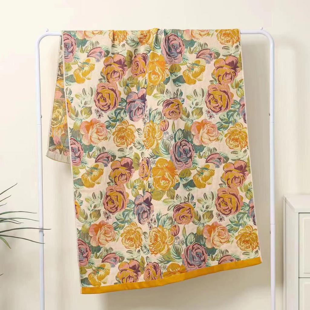100% Cotton Quick-Dry, Water-Absorbent Gauze Bath Towel - Large, Skin-Friendly & Comfortable for Adults