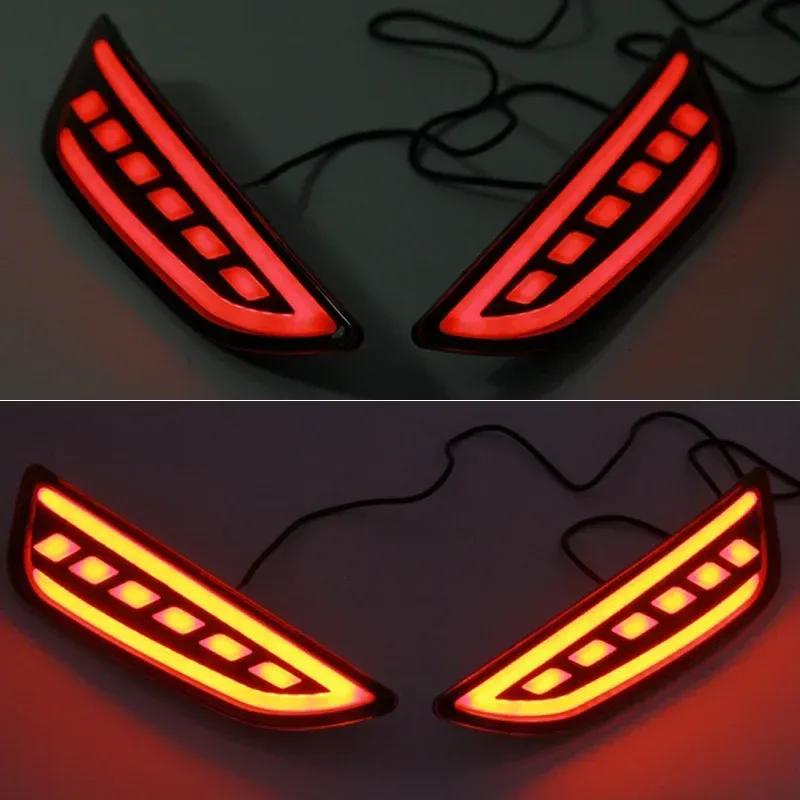 Car LED Rear Bumper Lamps For Hyundai Accent Hatchback 2010-2016 Brake Light Turn Signal Backup Reflector Taillights Fog lamp