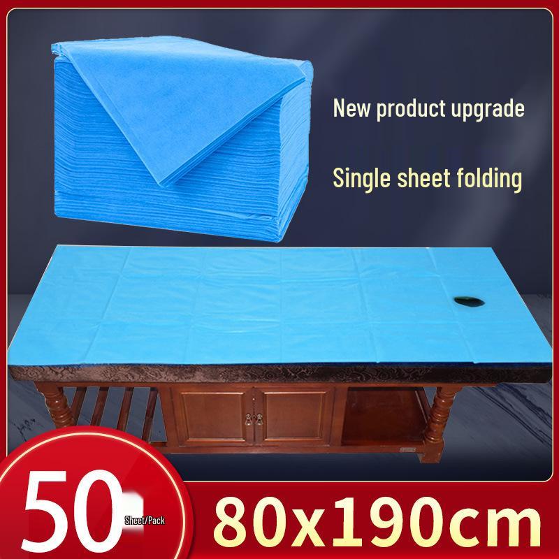 Waterproof Oilproof Disposable Bed Sheets with Hole - Non-Woven, Breathable, 100-Pack