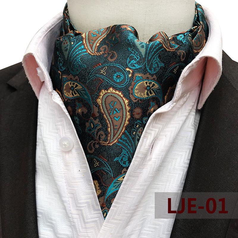 Men's Wide Tie Large Pattern Snood Scarf