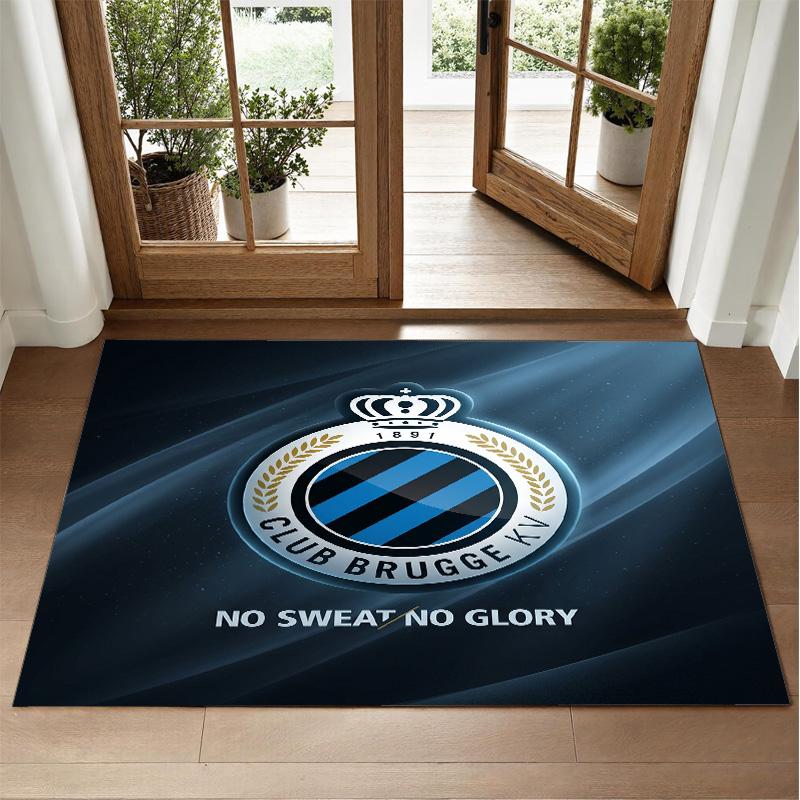 Club Brugge FC Design Crystal Velvet Rug Soft Decorative Mat for Bedroom Entrance