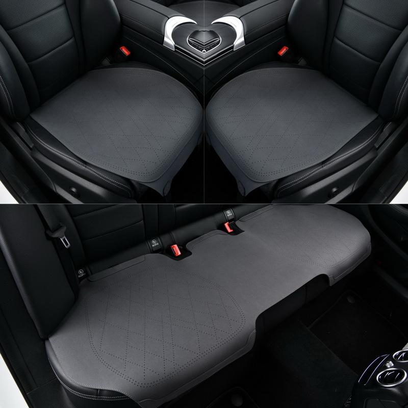 Summer Car Seat Cover Luxury Nappa Leather Vehicle Driver Seat Cushion Chair Protector Auto Interior Accessories Mat