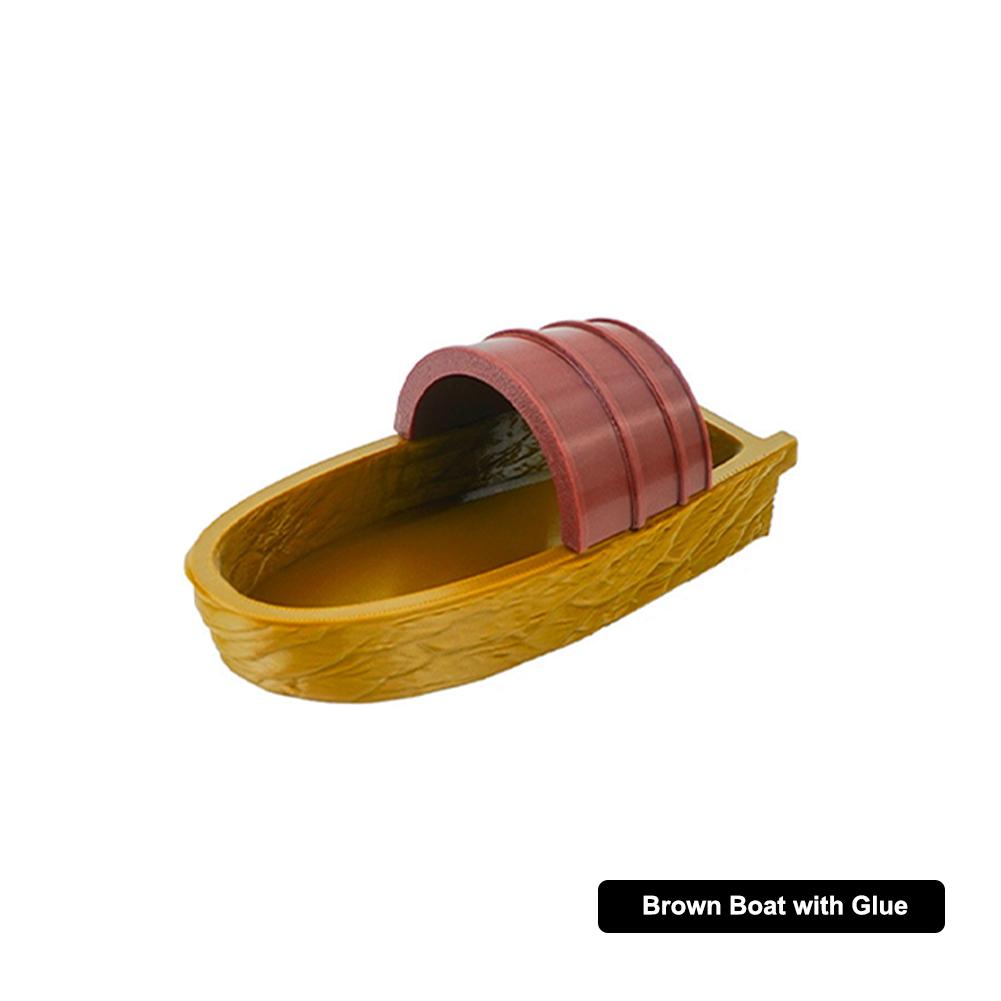 Handmade Floating Fisherman Boat Mini Models Aquarium Pond Micro Landscape DIY Fish Tank Landscaping Accessories Aquarium Statue