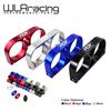 WLR - Twin Fuel Pump Bracket Billet Aluminium Assembly OUTLET Manifold In Black for 044 fuel pump With PQY Logo