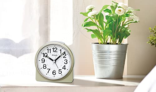 Seiko Clock Alarm Clock Table Clock Analog Light Golden Pearl 89 X 86 X 47mm PYXIS NR451G