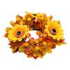 Seasonal Autumn Candle Wreath, Wall Shelf Styling with Faux Branch Texture for Entry Tables and Holiday Hosting