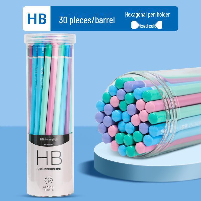 Morning Light HB Lead-Free White Pencil for Kindergarten & Primary Students