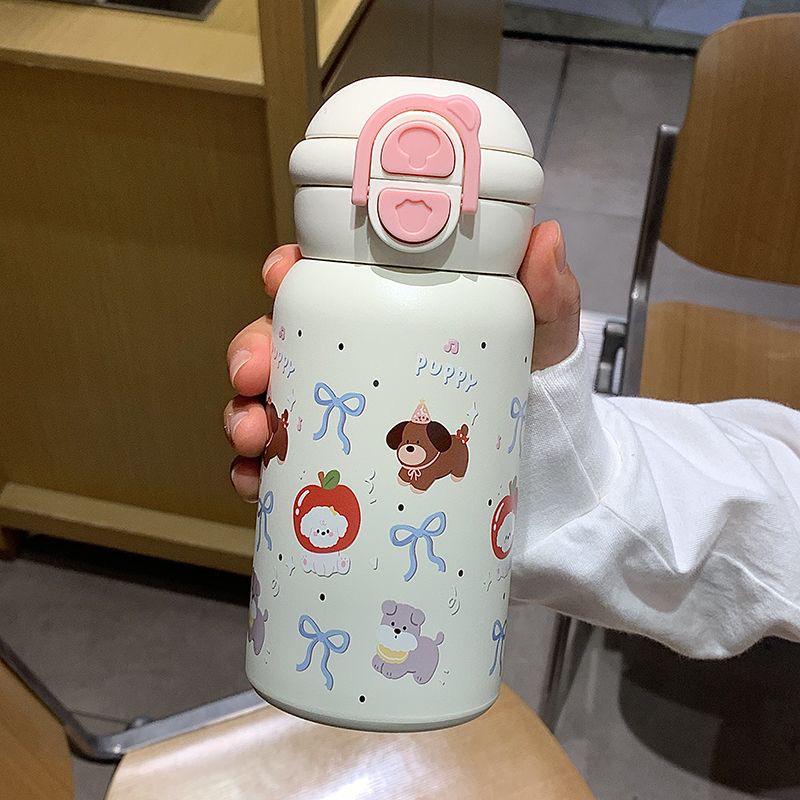 Kitten Thermos Cup: 2026 Stylish Insulated Straw Cup for Students - Cute, Portable, 316 Stainless Steel