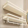 Luxury Wall-Mounted Bathroom Shelf with No-Punch Storage Rods