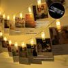 LED Photo Clip String Lights - Decorative, Battery & USB Powered with Remote Control