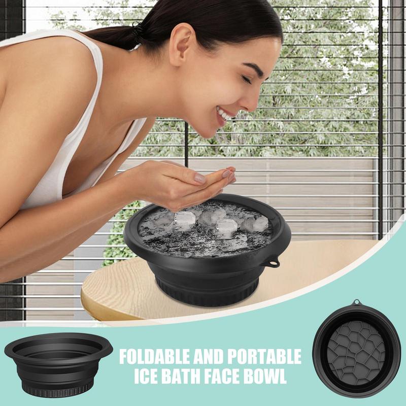 Face Ice Bath Bowl for Facials Plunge Dipping Face Folding Ice Facials Washbasin Facials Skin Cares Tool Easy To Carry
