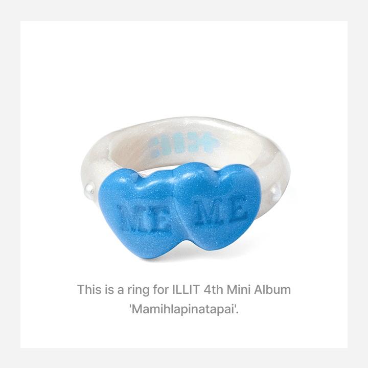 Official ILLIT x NFF Handmade "Double Heart" Ring - [Mamihlapinatapai] 4th Mini Album Special Edition