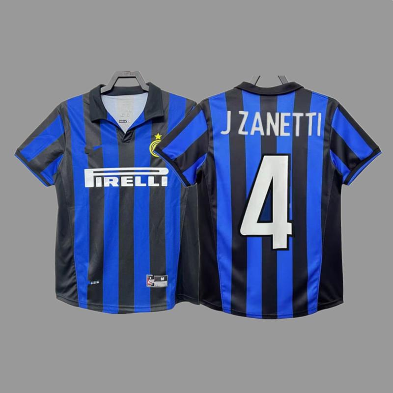 Inter Retro Jersey Football Jersey Classic Baggio Ronaldo Zanetti Figo Adriano Jersey