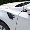 Decorative Car Side Fender Air Outlet Vent Cover Bonnet Decor Molding Part Car Styling Shark Gill Decoration Sticker Carbon Fiber Color