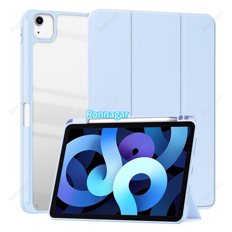 With Pencil Holder Case For iPad (A16) (A19) 11th 12th Gen Air11 13 11 Pro11 12.9 13 Air 3 4 5 10.9 7 8 9th 10.2