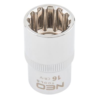 Spline Socket 1/2", 16 Mm