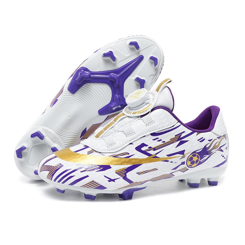 Cross-border New 2025 New Girls and Boys Long Nails Football Shoes Broken Nails Student Velcro Spin Training Shoes