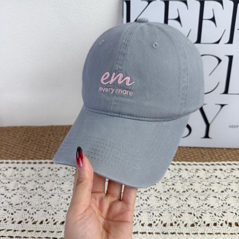 Fashion Hat New Embroidered Alphabet Baseball Cap Spring and Autumn Men's Korean Soft Top Cap Women's Outdoor Casual Versatile Sun Hat