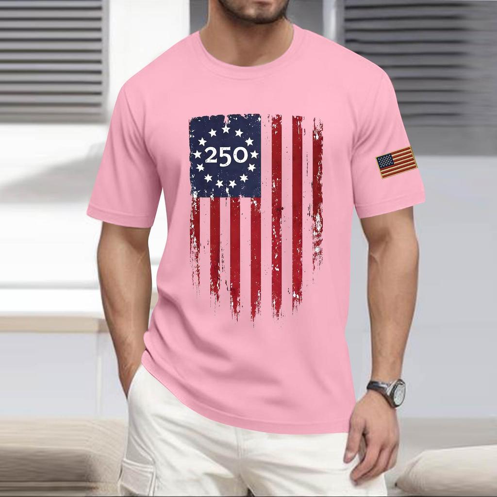Men's Casual Round Neck Lightweight Short-Sleeve Top