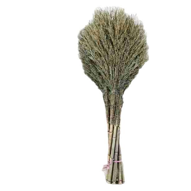 Traditional Large Bamboo & Wood Handle Broom for Outdoor Sweeping and Road Cleaning