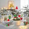 12pcs Lollipop Hat Mini Christmas Hat Bottle Ornament Gift Wine Bottle Hat DIY Elf Craft Supplies Christmas Santa Hats Party