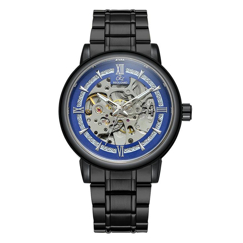 

New Top Brand Automatic Mechanical Watch European and American Style Men s Fashionable Hollow Mechanical Waterproof Luminous Men s Watch